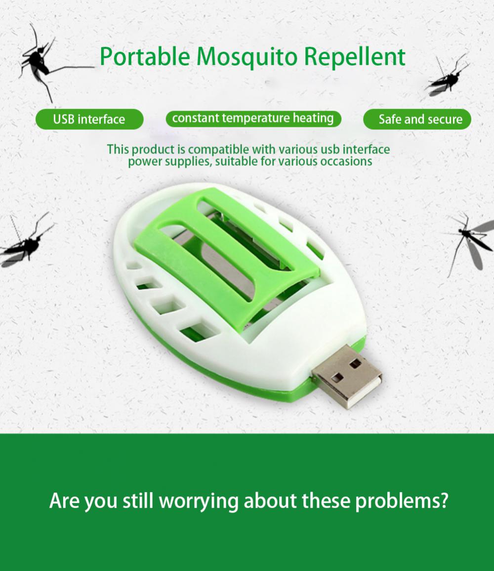 30PCS USB Portable Electric Mosquito Repellent For Outdoor Plastic Insect Repellent Pest Control Incense Home Sleep Control