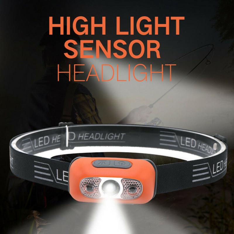 Outdoor LED USB Rechargeable Head Light Waterproof Fishing Headlight Running Camp Headlamp Torch Light Fishing Tools Camp Lamp