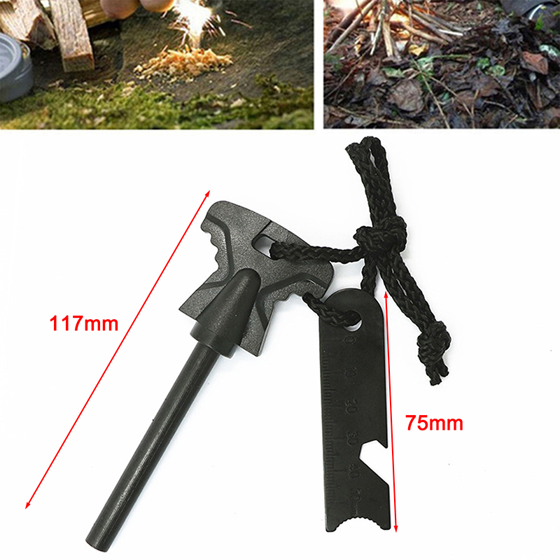 Outdoor Camping Equipment Portable Matchstick Magnesium Strip Lighter Stick Product Suit Cigarette Lighter Multi Ignition Tool