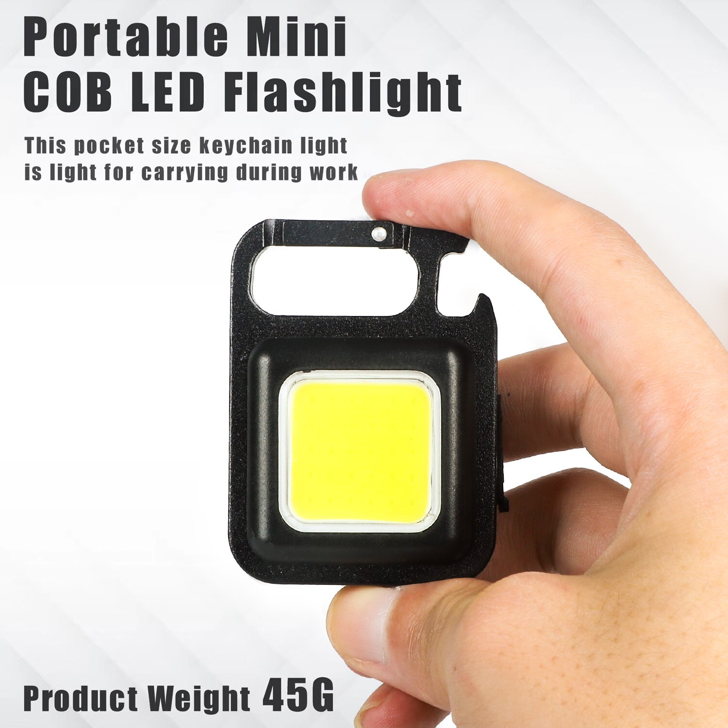 Multifunctional Mini Glare COB Keychain Light USB Charging Emergency Lamps Strong Magnetic Repair Outdoor Camping Light