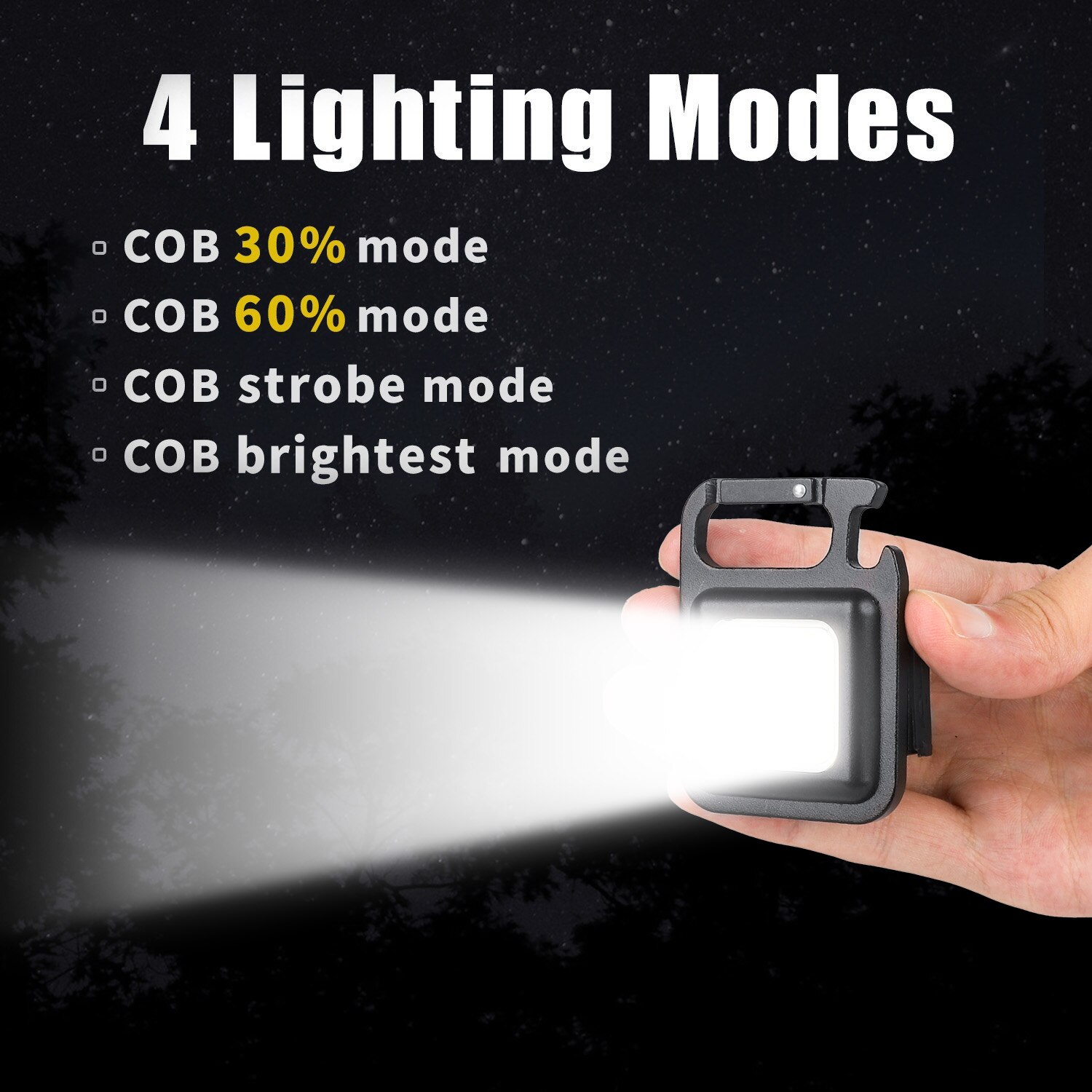 Multifunctional Mini Glare COB Keychain Light USB Charging Emergency Lamps Strong Magnetic Repair Outdoor Camping Light