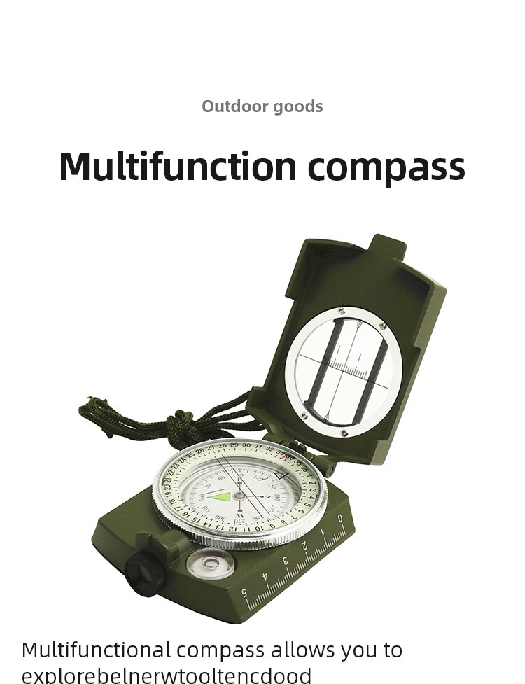 Waterproof High Precision Compass Outdoor Gadget Sports Hiking Mountaineering Professional Military Army Metal Sight