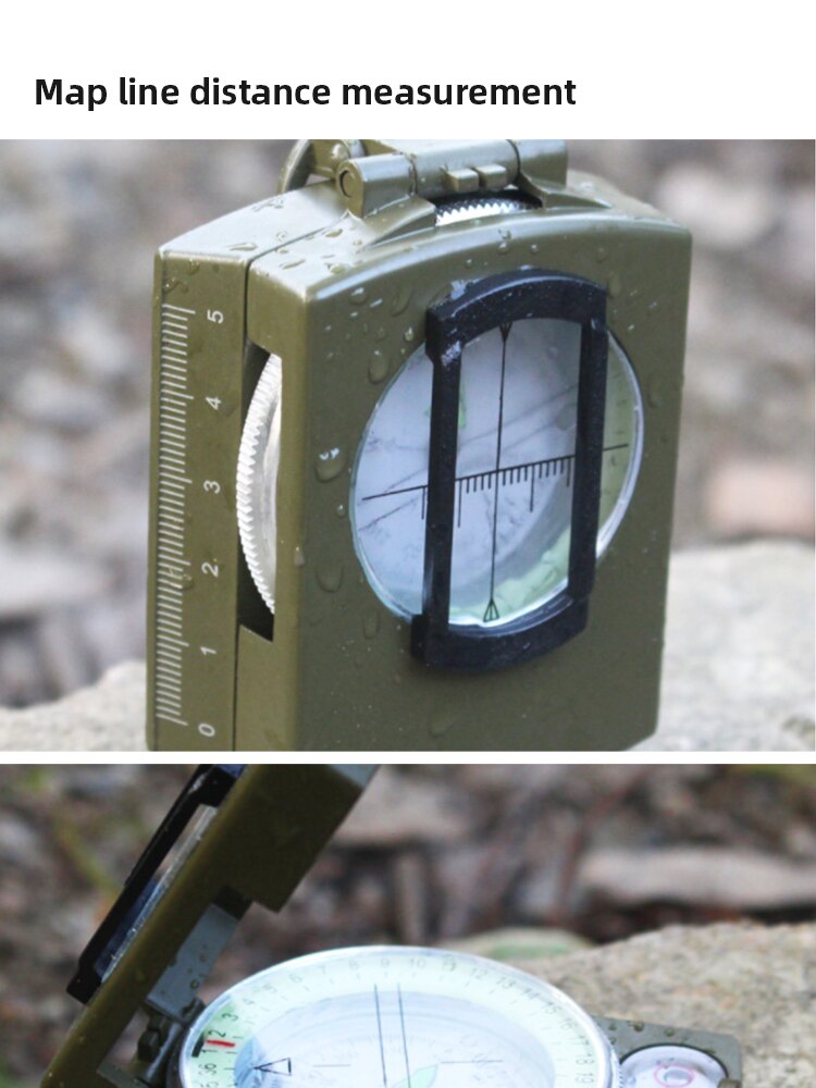 Waterproof High Precision Compass Outdoor Gadget Sports Hiking Mountaineering Professional Military Army Metal Sight